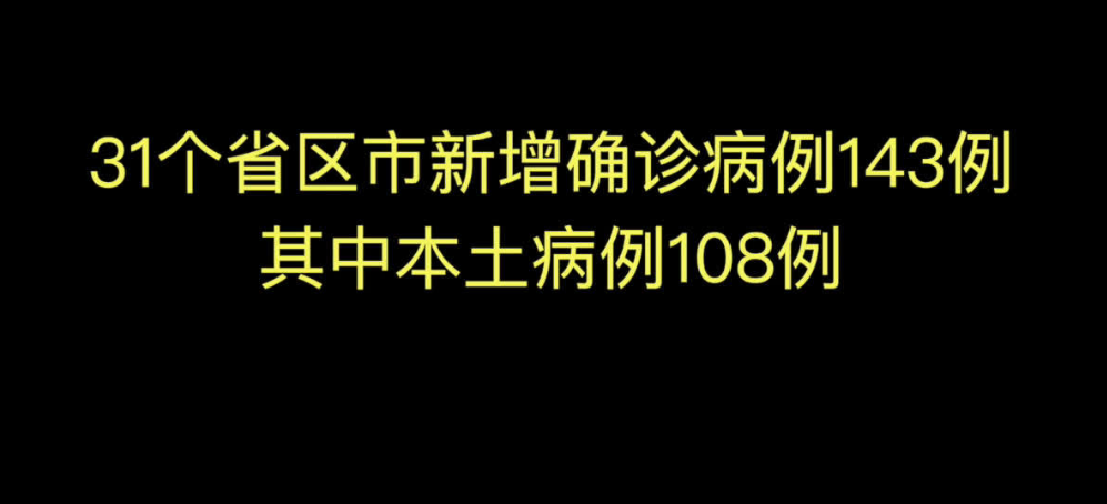 斯赛快讯-31省份9日新增本土确诊108例，涉及4省份